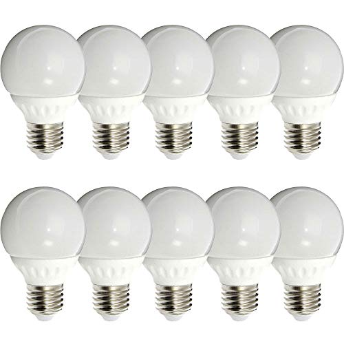 Mlight Mini Globe - 10 bombillas LED G60 6 W = 40 W, E27, 450 lm, luz blanca cálida 2900 K