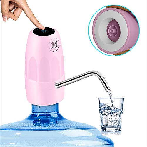 Moguat Dispensador Agua para Garrafas con Adaptador, Dosificador Eléctrico Automático Extraíble Recargable USB Botellas Agua Fria y Caliente, Bomba de Agua Moguat Dispensador Agua para Garrafas con Adaptador, Dosificador Eléctrico Automático Extraíble Recargable USB Botellas Agua Fria y Caliente, Bomba de Agua