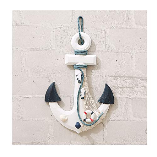 MoreSHOW Náutico mediterráneo Artesanal Artesanal Ancla Pirata Decoración - Ancla de Barco para el hogar, y Accesorio Decorativo para Colgar en la Pared (22 cm x 32 cm)