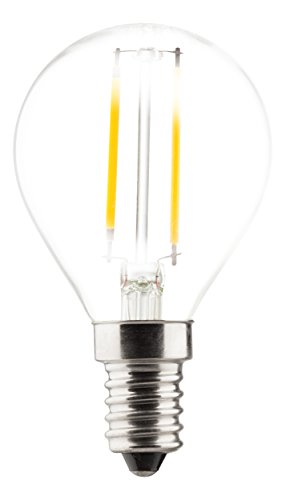 Müller-Licht – 400147 a + +, Retro de bombilla LED Mini Globe sustituye a 25 W, cristal, 2 W, E14, color blanco, 4,5 x 4,5 x 7,7 cm