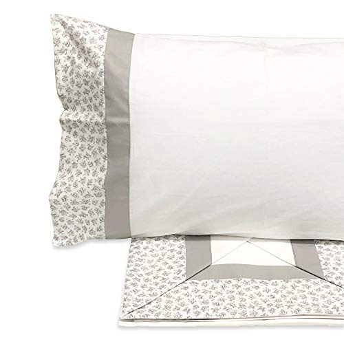 Nada Home - Juego de sábanas de algodón para cama de matrimonio - Color caoba - Medidas maxi 3096