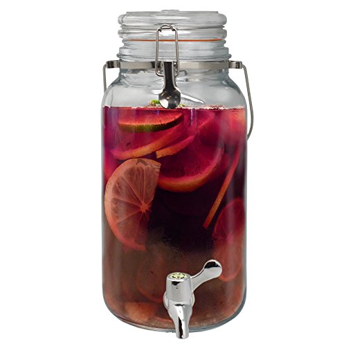 NERTHUS FIH 168 - Dispensador 4 litros, dispensador de bebidas de vidrio con grifo NERTHUS FIH 168 - Dispensador 4 litros, dispensador de bebidas de vidrio con grifo