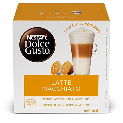 Nescafé Dolce Gusto Latte Macchiato | Cápsulas de Café - 16 cápsulas de café