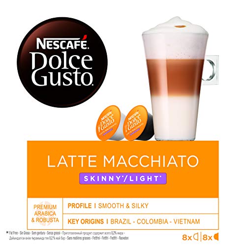 NESCAFÉ Dolce Gusto Latte Macchiato Light | Cápsulas de Café - 16 cápsulas de café