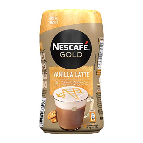 NESCAFÉ GOLD Vainilla Latte, Café soluble sabor vainilla, Bote 310g