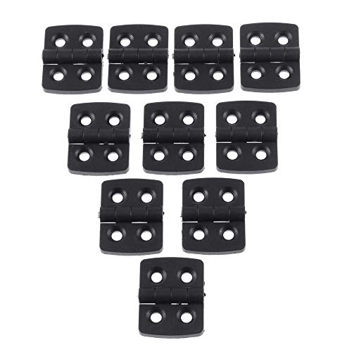 NO LOGO W-NJ-Hinges, 10PCS rótulas plásticas Negro Plegable 2 Hoja Dureza Puerta Blindada Teniendo Bisagra a Tope for el hogar Muebles Artículos de ferretería (tamaño : 30 * 40mm)