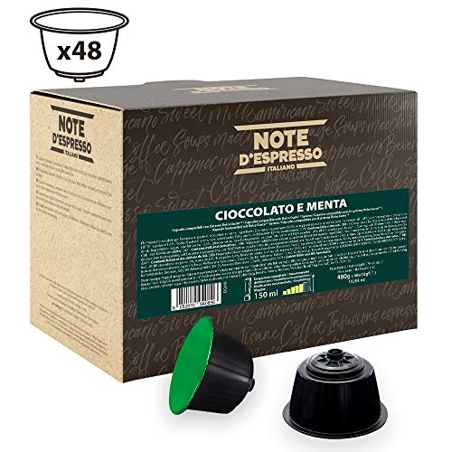 Note D'Espresso Cápsulas, Chocolate a la Menta Exclusivamente Compatibles con cafeteras de cápsulas Nescafé* y Dolce Gusto* 48 Unidades da 10 g, Total: 480 g