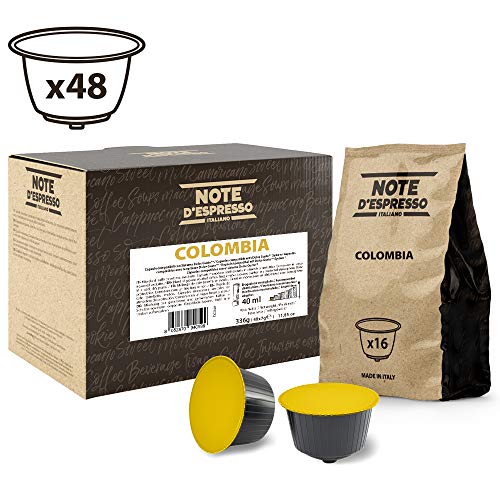 Note D'Espresso - Cápsulas de café de Colombia Exclusivamente Compatibles con cafeteras de cápsulas Nescafé* y Dolce Gusto* 7 g (caja de 48 unidades)