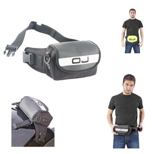 OJ - Porta MP3 para moto scooter M055 negro, dimensiones 20 x 9 x 4 cm, volumen 1 l Mini bell bag