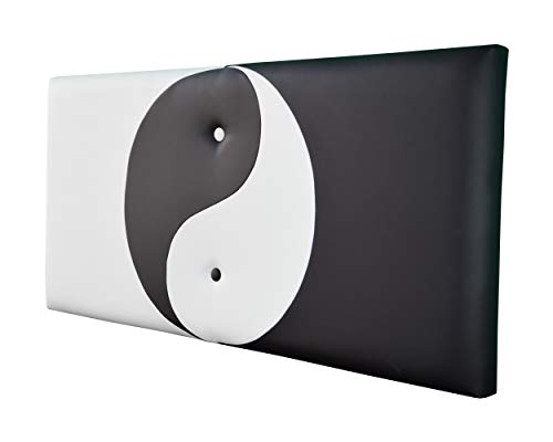 ONEK-DECCO Cabecero de Cama Mod.Ying Yang tapizado en Polipiel,Acolchado de Espuma Varias Medidas y Colores,Cabezal niños, Juvenil y Cama Matrimonio (135x70, Blanco-Negro) ONEK-DECCO Cabecero de Cama Mod.Ying Yang tapizado en Polipiel,Acolchado de Espuma Varias Medidas y Colores,Cabezal niños, Juvenil y Cama Matrimonio (135x70, Blanco-Negro)
