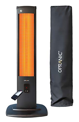 OPRANIC Thor Calefactor eléctrico de Infrarrojos Vertical con Cubierta, 2000 vatios, Mando a Distancia 5 potencias, A Prueba de Salpicaduras IP34, Negro Perla, Estufa infrarrojo Exterior bajo Consumo OPRANIC Thor Calefactor eléctrico de Infrarrojos Vertical con Cubierta, 2000 vatios, Mando a Distancia 5 potencias, A Prueba de Salpicaduras IP34, Negro Perla, Estufa infrarrojo Exterior bajo Consumo