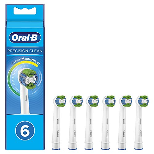 Oral-B Precision Clean Cabezales de recambio con tecnología CleanMaximiser, Pack de 6