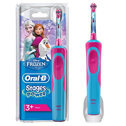 Oral-B Stages Power Kids Cepillo de Dientes Eléctrico con los Personajes de Frozen, Azul, Rojo