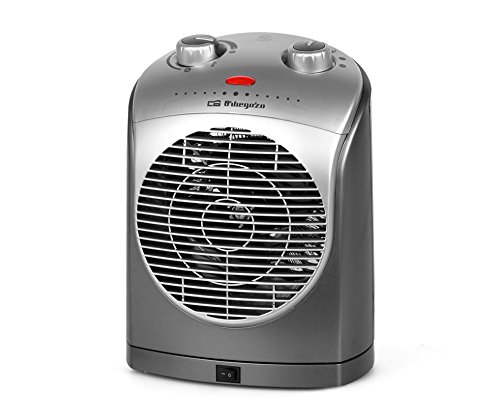 Orbegozo FH 5022 - Calefactor, oscilante, 2 niveles de potencia, función ventilador aire frío, calor instantáneo, termostato regulable, 2200 W
