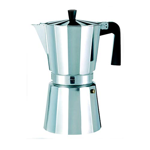 Oroley - Cafetera Italiana New Vitro | Aluminio | 6 Tazas | Cafetera Vitrocerámica, Fuego y Gas | Estilo Tradicional Oroley - Cafetera Italiana New Vitro | Aluminio | 6 Tazas | Cafetera Vitrocerámica, Fuego y Gas | Estilo Tradicional