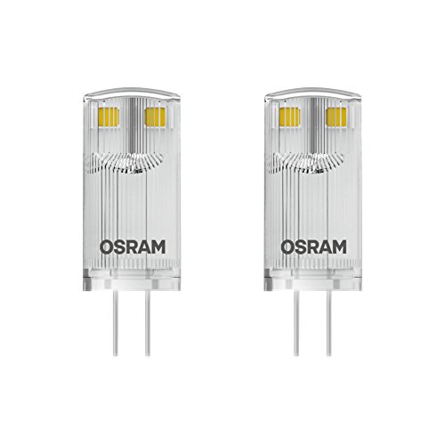 Osram 4058075812314 a + +, LED Star Special Pin/ – Bombilla LED con G4 socket de de – 2700 K/2 unidades), plástico, 0.9 W, blanco cálido, 3.3 x 1.2 x 1.2 cm