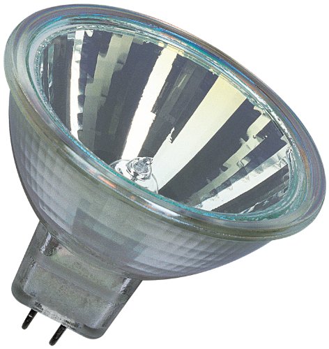 Osram Decostar 44865WFL - 10 bombillas halógenas (51 s, 12 V, 35 W, casquillo GU 5,3, reflector de espejo con luz fría y cubierta protectora, diámetro 51 mm)