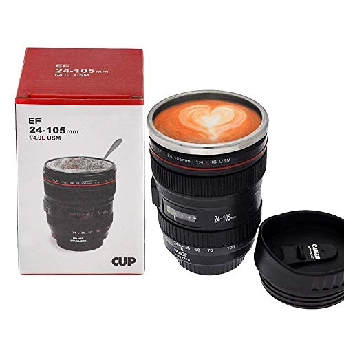 OurLeeme Lente de la cámara Tazas de café Termo de acero inoxidable Forro Tapa Taza de café Taza Taza de 400 ml Taza de vaso de té Té Gran regalo para un amigo OurLeeme Lente de la cámara Tazas de café Termo de acero inoxidable Forro Tapa Taza de café Taza Taza de 400 ml Taza de vaso de té Té Gran regalo para un amigo