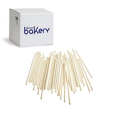 Palillos de papel para horno para cake pops, galletas y piruletas (50 varillas de 6 cm de diámetro x 36 cm)