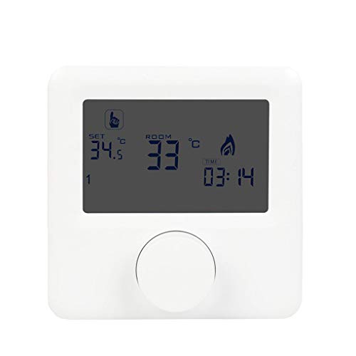 Pantalla LCD Termóstato de la caldera de gas empotrable semanal Habitación programable Termostato de calefacción Controlador de temperatura digital