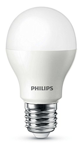 Philips 9.5W E27 Bombilla LED estándar mate, 9 W, Plata y blanco, 1 unidad