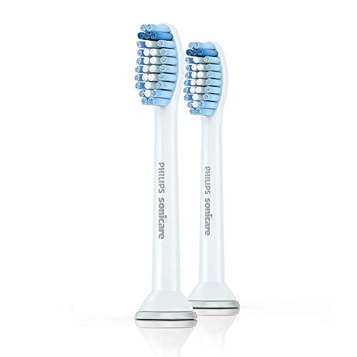 Philips Sonicare Sensitive HX6052/07 - Set de 2 cabezales estándar para cepillo de dientes eléctrico, color blanco