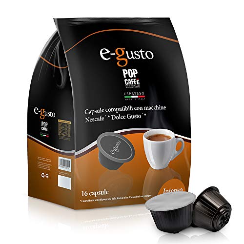 Pop Caffè - 160 cápsulas E-gusto, mezcla 1 intenso, compatibles con Nescafé Dolce Gusto