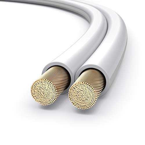 PureLink SE-SP051-010 - Cable de Altavoz 2 x 1.5 mm² (99.9% OFC Cable de Cobre sólido 0.20mm) Cable de Altavoz de Alta fidelidad, 10m, Blanco PureLink SE-SP051-010 - Cable de Altavoz 2 x 1.5 mm² (99.9% OFC Cable de Cobre sólido 0.20mm) Cable de Altavoz de Alta fidelidad, 10m, Blanco