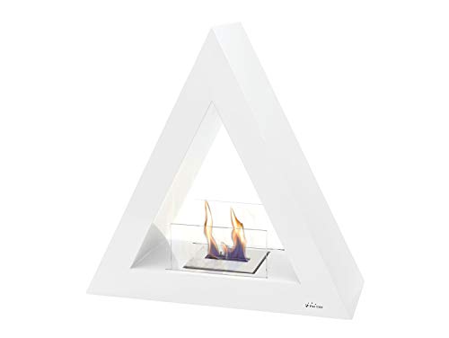 PURLINE Talia W Biochimenea de Suelo piramidal en Acero Lacado Blanco