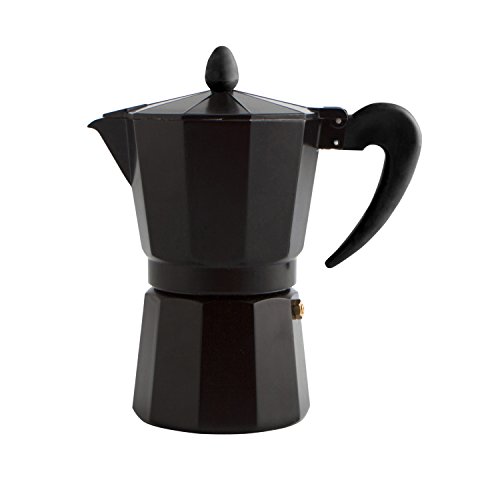 Quid CAFETERA 6T Black Coffee Alum INDUC QD Italiana, Acero Inoxidable, Negro, 6 Tazas