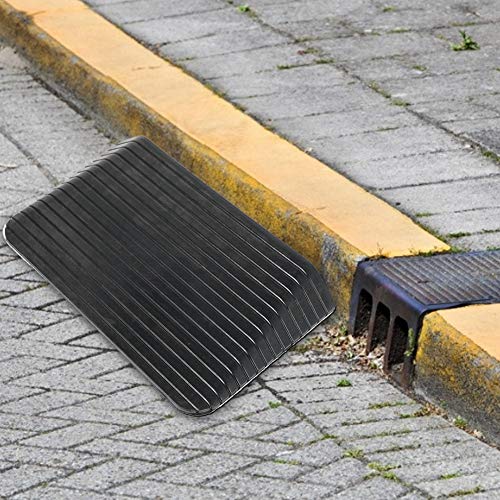 Rampa de Goma de Acera 90x46x7.6cm Rampa de Bordillos Durable para Garaje en Casa, Muelle de Carga y Entrada de la Casa Rampa de Goma de Acera 90x46x7.6cm Rampa de Bordillos Durable para Garaje en Casa, Muelle de Carga y Entrada de la Casa