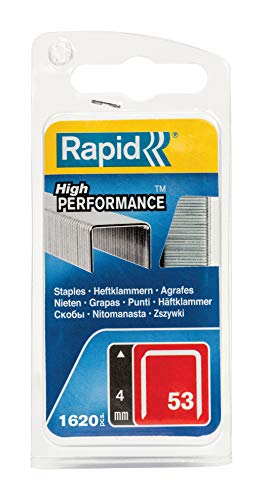 Rapid 40109501 - Grapas (n° 53, 4 mm, galvanizadas, blíster de 1620 unidades)