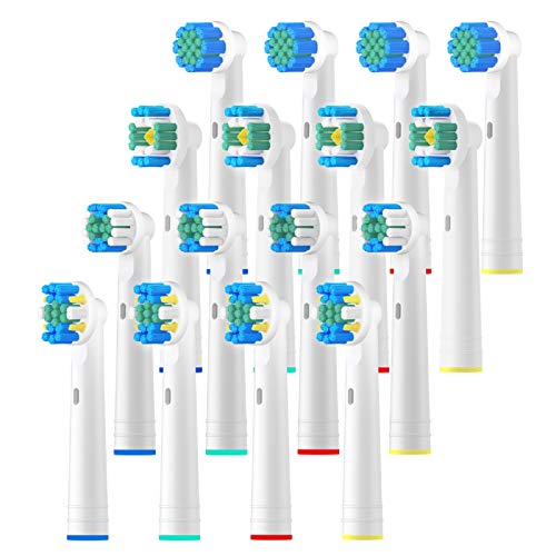 REDTRON Cabezal de Recambio para Oral-B Cepillo de Dientes Eléctrico Recargable, 16Pzs Recambios para Cepillo de Dientes Compatible con Precision, Floss, Cross, Whitening REDTRON Cabezal de Recambio para Oral-B Cepillo de Dientes Eléctrico Recargable, 16Pzs Recambios para Cepillo de Dientes Compatible con Precision, Floss, Cross, Whitening