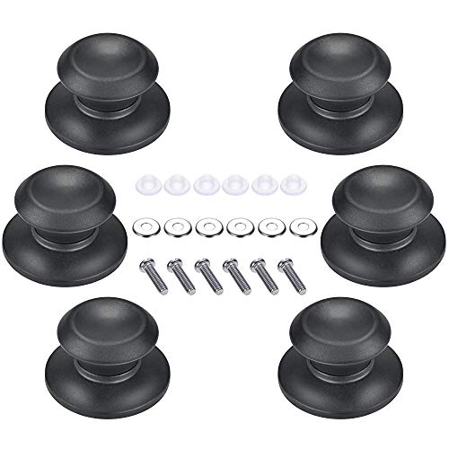 RMENOOR Juego de 6 pomos universales para tapa de olla, mango de baquelita, cacerola, de repuesto para todas las marcas y modelos de utensilios de cocina o cacerola RMENOOR Juego de 6 pomos universales para tapa de olla, mango de baquelita, cacerola, de repuesto para todas las marcas y modelos de utensilios de cocina o cacerola