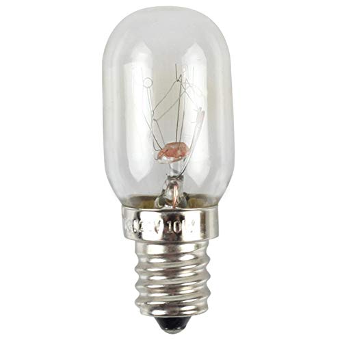 Rubyu Lámpara para nevera, pequeña lámpara Pygmy de 10 W, E12, 110 V, para microondas, lámpara de noche, luz blanca cálida, 110 – 130 V