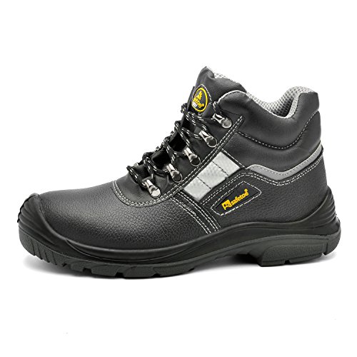 SAFEYEAR Botas de seguridad resistentes para hombre 8027 Site Safety Shoes, S3 botas de trabajo SRC altas con cordones para hombre y mujer