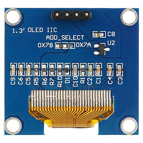 SANON 1Pc 1. Módulo de Pantalla Oled de 3 Pulgadas Iic I2c Comunicar Color Azul de 128X64