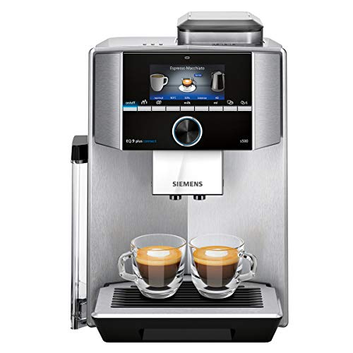 Siemens TI9553X1RW Cafetera Superautomática, EQ.9 plus, 1500 W, 1.7 litros, Plástico, Acero