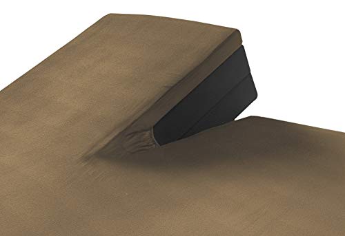 SLEEPMED Sábana Bajera Ajustable para Cama Doble Articulada, Juego de 2, Sábanas en Algodón elástico de Jersey tamaños (Gris Pardo, 140 x 200 cm) SLEEPMED Sábana Bajera Ajustable para Cama Doble Articulada, Juego de 2, Sábanas en Algodón elástico de Jersey tamaños (Gris Pardo, 140 x 200 cm)