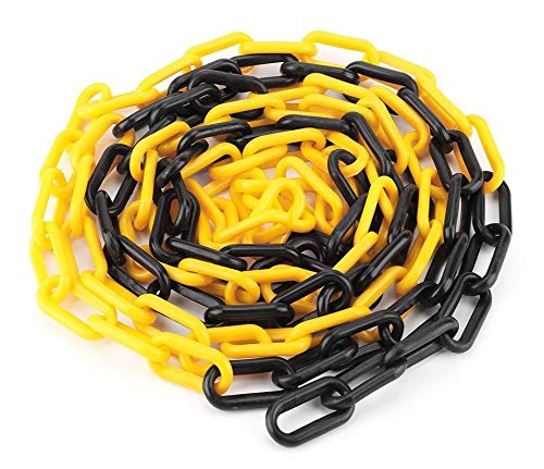 SNS SAFETY LTD Cadena de plástico negro y amarillo de 6 mm 25,0 metros