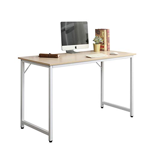 sogesfurniture Escritorio para Ordenador Moderno Mesa de Computadora Escritorio de Oficina Mesa de Trabajo Mesa de Estudio de Madera y Acero, 100x50x75cm, WK-JJ100-MO-BH