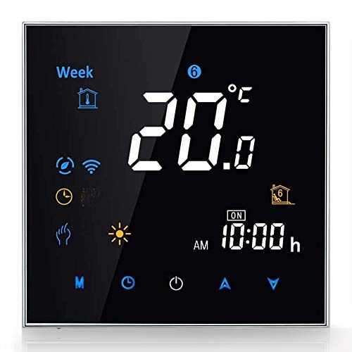 Termostato Smart Wifi Compatible con Alexa Google Home - Termostato inteligente Inalámbricos Programable para Caldera de Gas Calefacción, Digital Controlador de Temperatura,3A