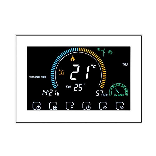 Termostato WiFi de 16 A para calefacción eléctrica(GB!!) Programable/Control App Vocal/LCD retroiluminado Visualización de la humedad y UV, compatible con Alexa Google Home, 95-240 V-GB Termostato WiFi de 16 A para calefacción eléctrica(GB!!) Programable/Control App Vocal/LCD retroiluminado Visualización de la humedad y UV, compatible con Alexa Google Home, 95-240 V-GB