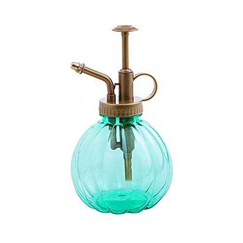 TFTREE Botellas de spray redondas vacías Regadera recargable Plástico Sub-botella transparente Ideal para perfume/peluquería/plantas Pulverizador de presión multipropósito-green-350ml