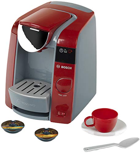Theo Klein 9543 Cafetera Tassimo Bosch, Con posibilidad de llenado y flujo de agua con sonido, Incluye juego de tazas, Medidas: 20 cm x 16 cm x 20 cm, Juguete para niños a partir de 3 años Theo Klein 9543 Cafetera Tassimo Bosch, Con posibilidad de llenado y flujo de agua con sonido, Incluye juego de tazas, Medidas: 20 cm x 16 cm x 20 cm, Juguete para niños a partir de 3 años