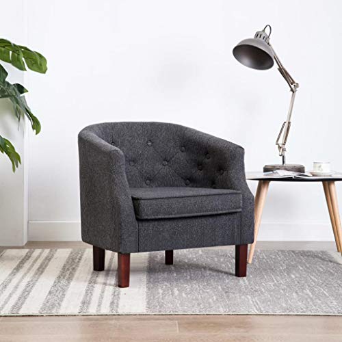 tidyard Butaca de Salón,Sillón de Relax con Botones de Adorno para Dormitorio Salón o Sala de Estar,Estilo Sofisticado,Patas de Madera,Tapizado en Tela,65x64x65cm Gris Oscuro tidyard Butaca de Salón,Sillón de Relax con Botones de Adorno para Dormitorio Salón o Sala de Estar,Estilo Sofisticado,Patas de Madera,Tapizado en Tela,65x64x65cm Gris Oscuro