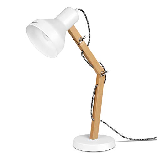 Tomons Lámpara de Escritorio de Madera, Lámpara de Mesa Diseñada, Lámparas de Lectura, Lámpara de Estudio, Lámpara de Trabajo, Lámpara de Oficina, Lámpara de Cabecera de Noche, Bombilla LED, Blanco Tomons Lámpara de Escritorio de Madera, Lámpara de Mesa Diseñada, Lámparas de Lectura, Lámpara de Estudio, Lámpara de Trabajo, Lámpara de Oficina, Lámpara de Cabecera de Noche, Bombilla LED, Blanco