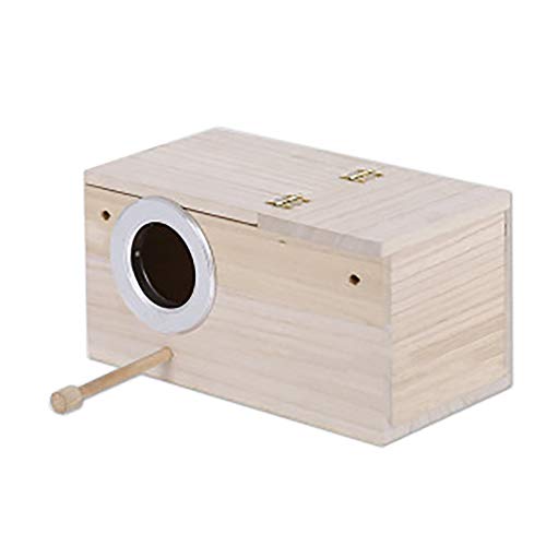 TONGXU Caja de cría de pájaros y Aves, pajareras de Madera Natural, Nido de pájaros pequeños para periquitos, tortolitos, Loros, etc. TONGXU Caja de cría de pájaros y Aves, pajareras de Madera Natural, Nido de pájaros pequeños para periquitos, tortolitos, Loros, etc.