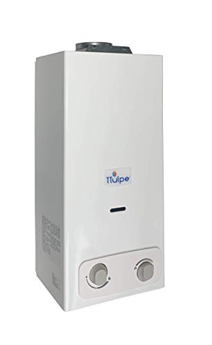 TTulpe B-6 P37 Eco - Calentador a gas propano/butano (1,5 V), color blanco, 6 litros TTulpe B-6 P37 Eco - Calentador a gas propano/butano (1,5 V), color blanco, 6 litros