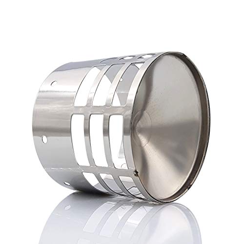 Tygerix - Terminal horizontal de acero inoxidable con rejilla de protección contra el robo de 60 mm de diámetro y descarga de humos, calderas y estufas + grosor + resistencia, superior Tygerix - Terminal horizontal de acero inoxidable con rejilla de protección contra el robo de 60 mm de diámetro y descarga de humos, calderas y estufas + grosor + resistencia, superior